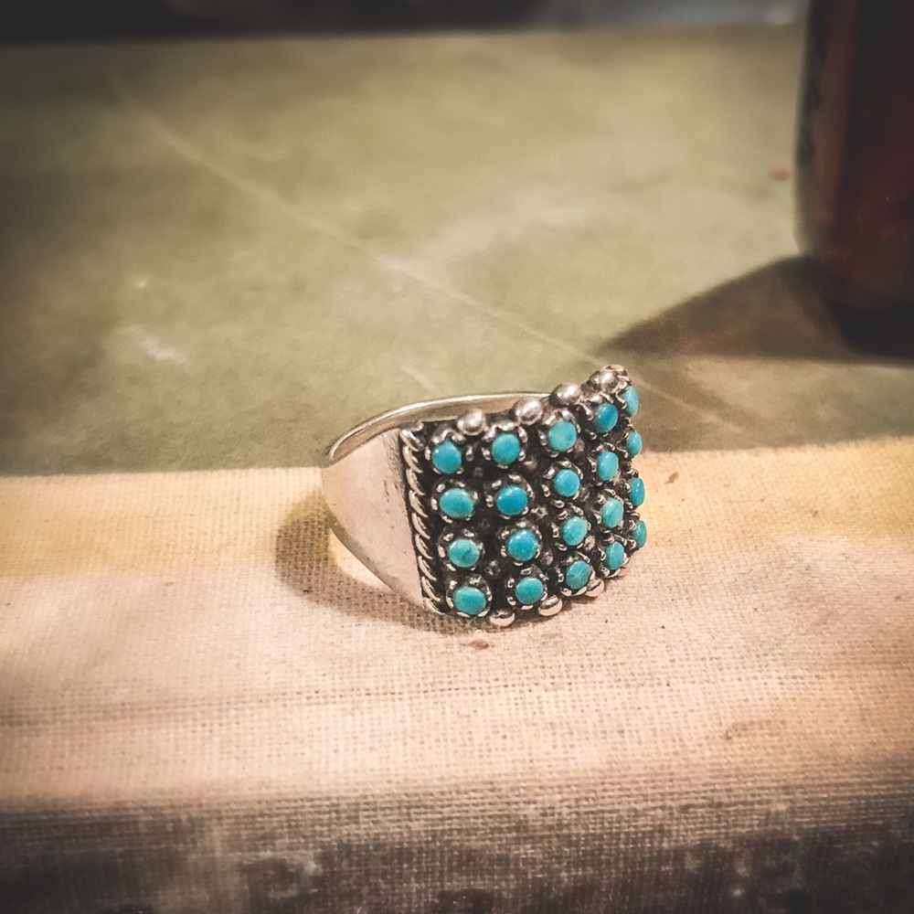 Vintage Zuni turquoise ring